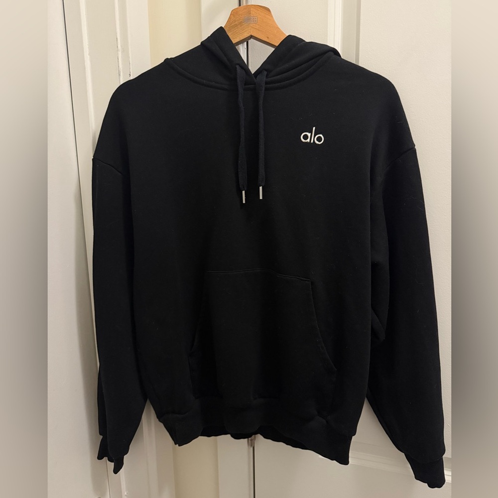 ALO Yoga Classic Black Pullover Accolade Hoodie